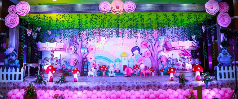 Fairy theme with carnival carousel horses